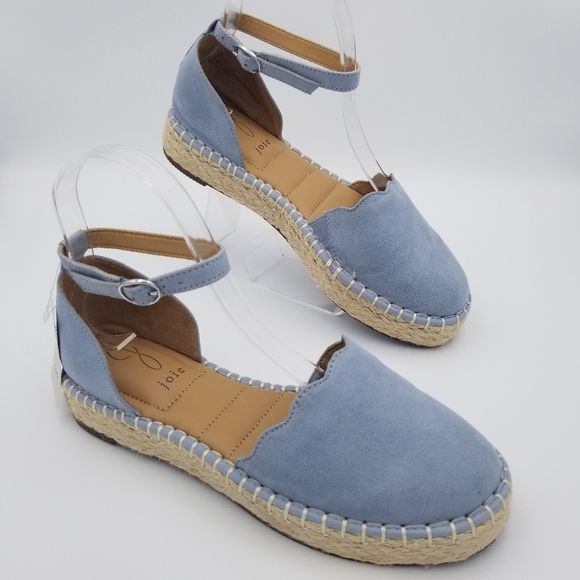 Joie Shoes - NWT Joie Cruz Espadrille Ankle Strap Closed-toe Memory Foam Sandals, Light Blue